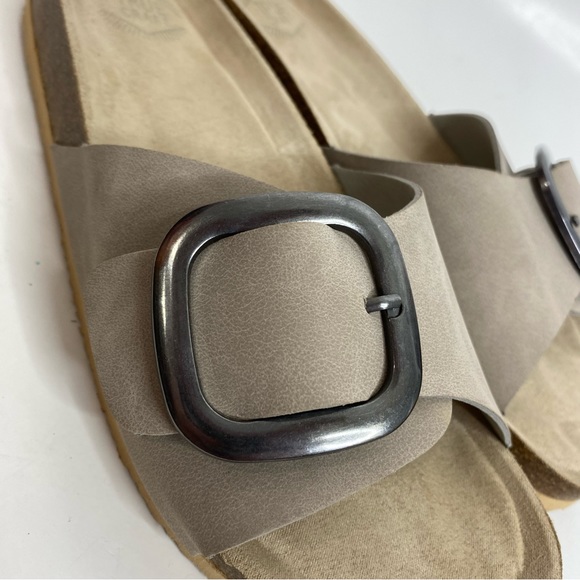 True Craft Taupe Suede Slip On Sandals - Picture 3 of 10